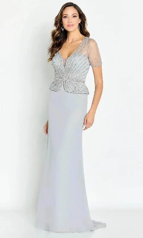 Final Markdown Ivonne D 116D31MOD - Short Sleeve Embellished Mother of The Bride Dress