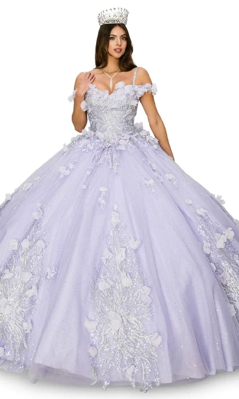 Year-End Sale Cinderella Couture 8061J - Silver Embroidered Sweetheart Ballgown