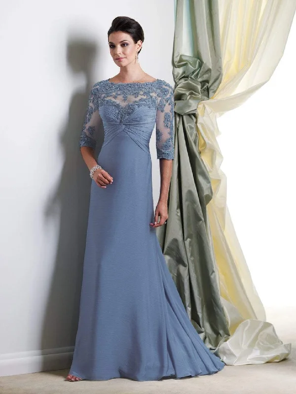 Members Only Mon Cheri - Beaded Quarter Length Sleeves Dress 113949