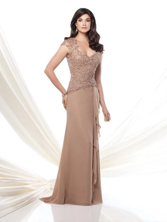 Price Break Mon Cheri - Long Lace Chiffon Dress 115967