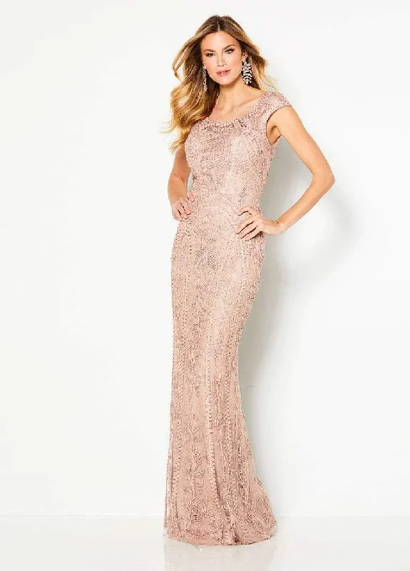 Factory Direct Sale Cameron Blake - 219680 Bedazzled Scoop Neck Sheath Dress