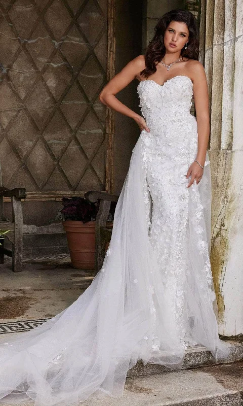 Super Deal Jovani Bridal JB07452 - Floral Applique Bridal Gown