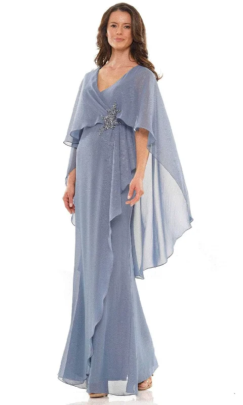Daily Deals Marsoni by Colors MV1189 - Cape Sleeve Chiffon Formal Dress