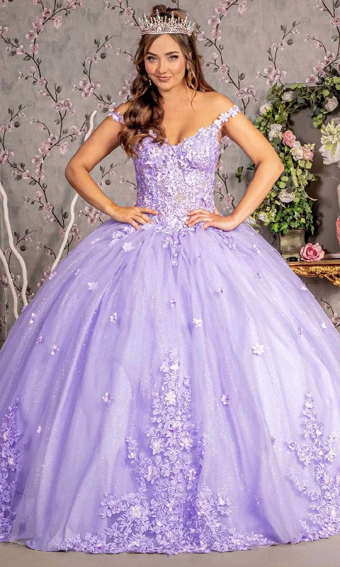 Best Deals GLS by Gloria GL3302 - Embroidered Off-Shoulder Ballgown