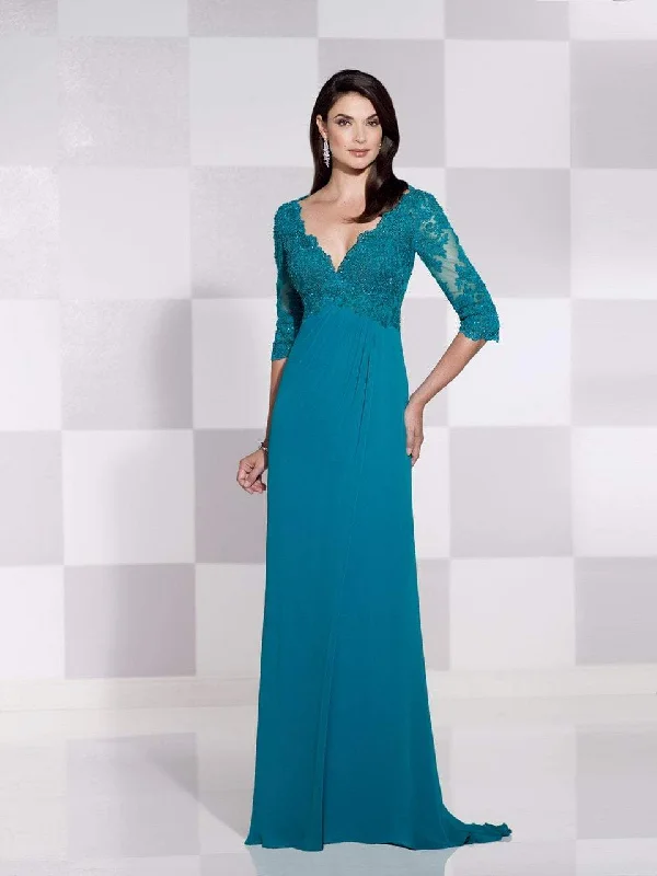 Savings Bonanza Mon Cheri - 115617 Quarter Sleeve Lace Empire Dress