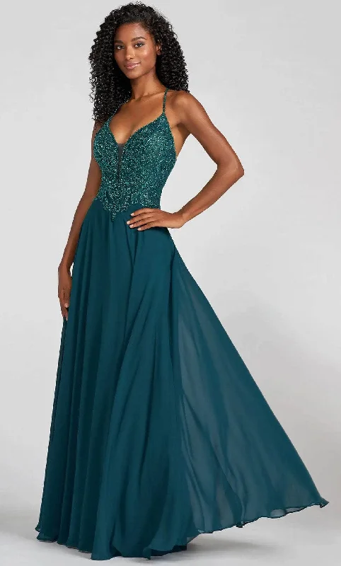 Limited Stock Ellie Wilde EW122087 - Embellished Bodice Sleeveless Evening Dress