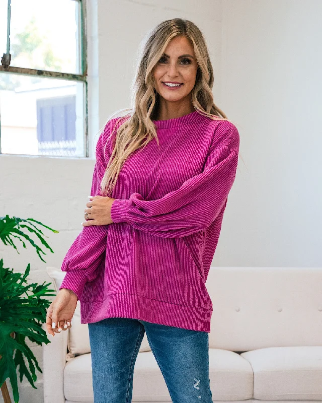 Christina Magenta Corded Top FINAL SALE