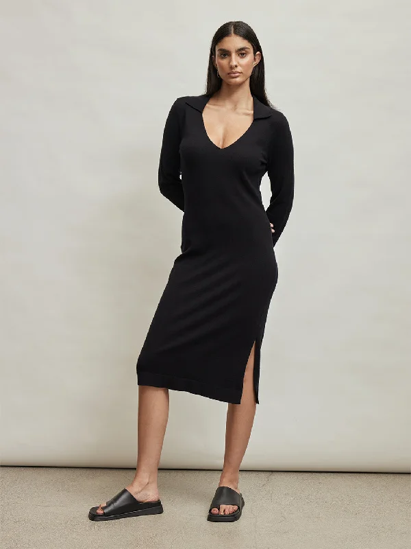 Polo Dress - Black