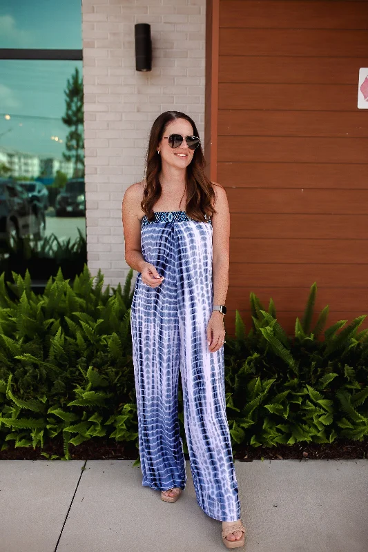 Tied Tube Wide Leg Jumpsuit