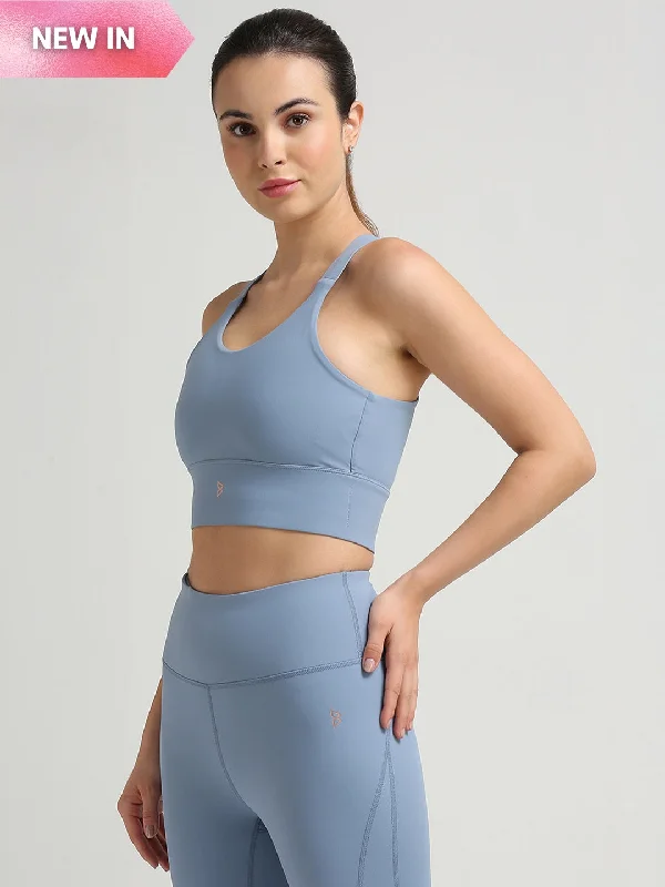 Break A Sweat Stellar Blue Crop Top