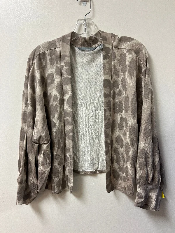 Best Bargains Cardigan By G By Giuliana In Taupe, Size: Xl