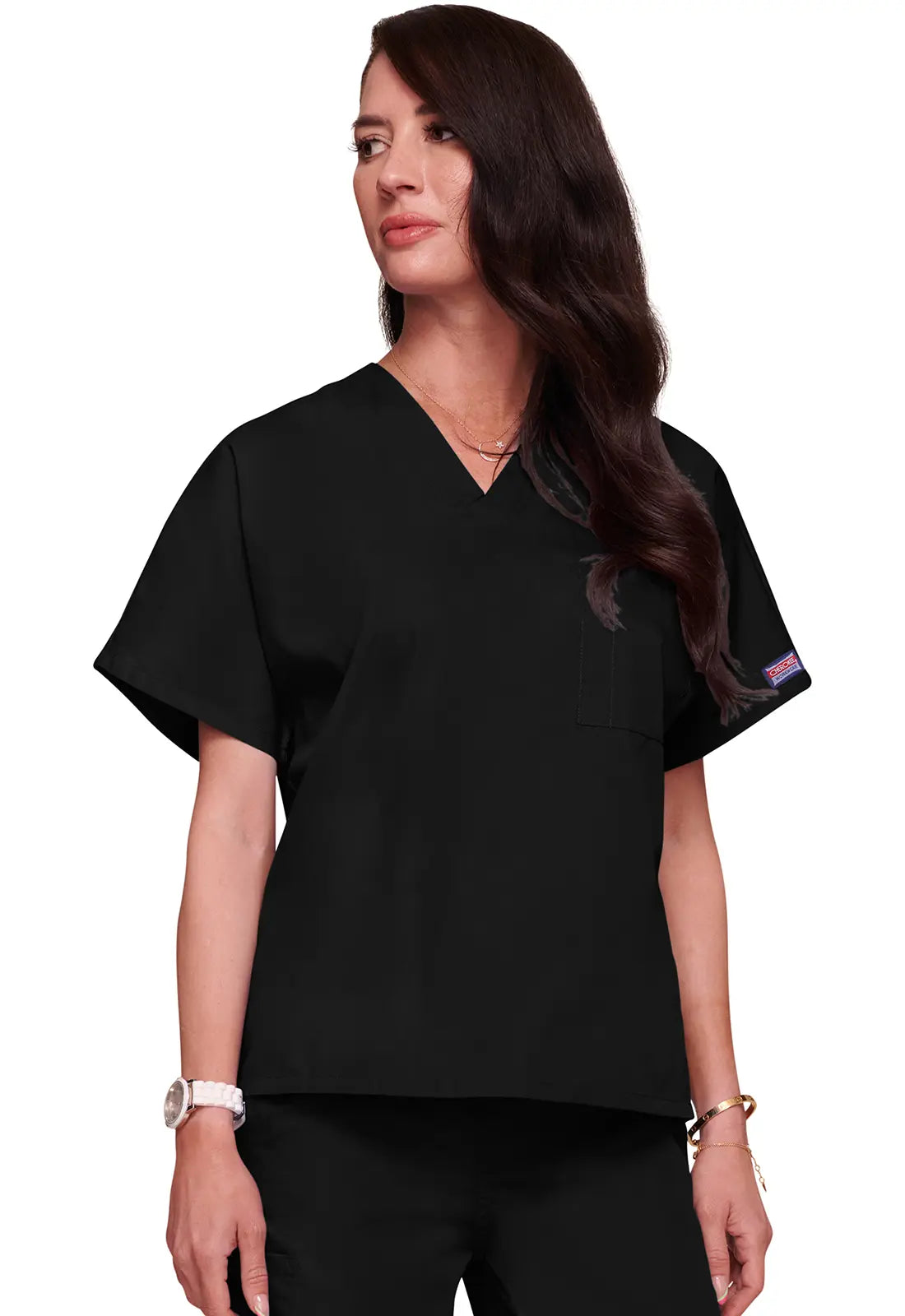 Cherokee Unisex V-Neck Tunic - Black