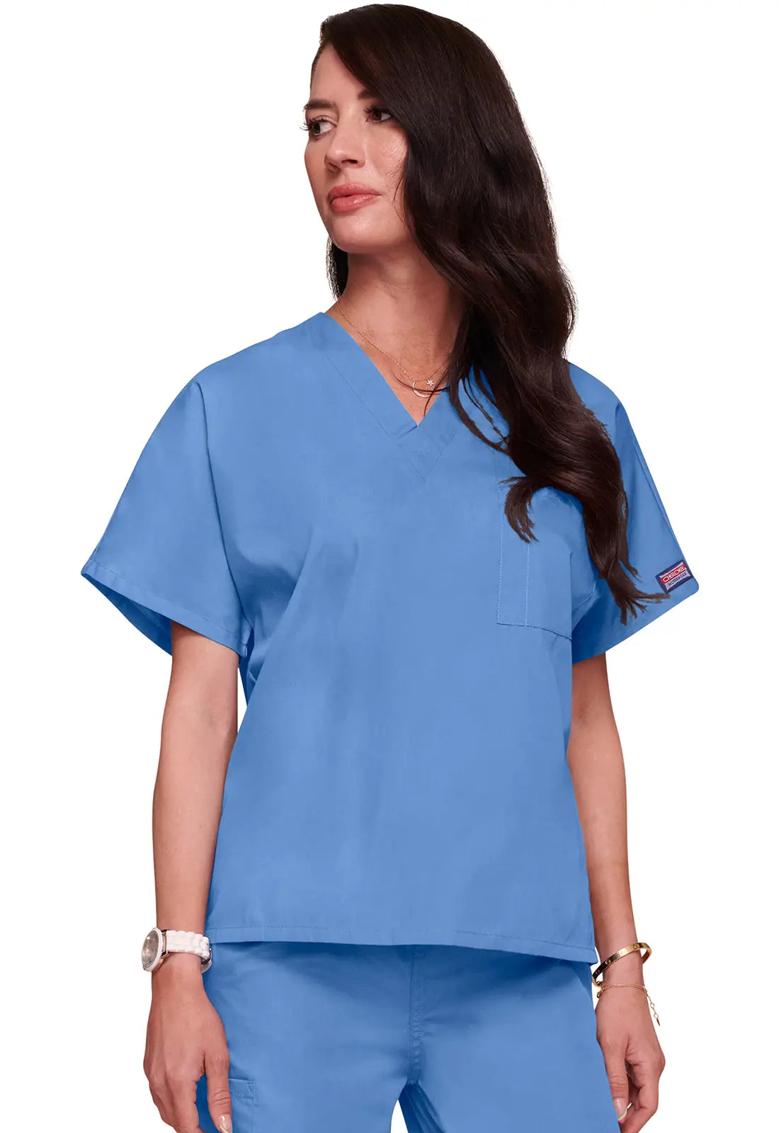 Cherokee Unisex V-Neck Tunic - Ceil Blue