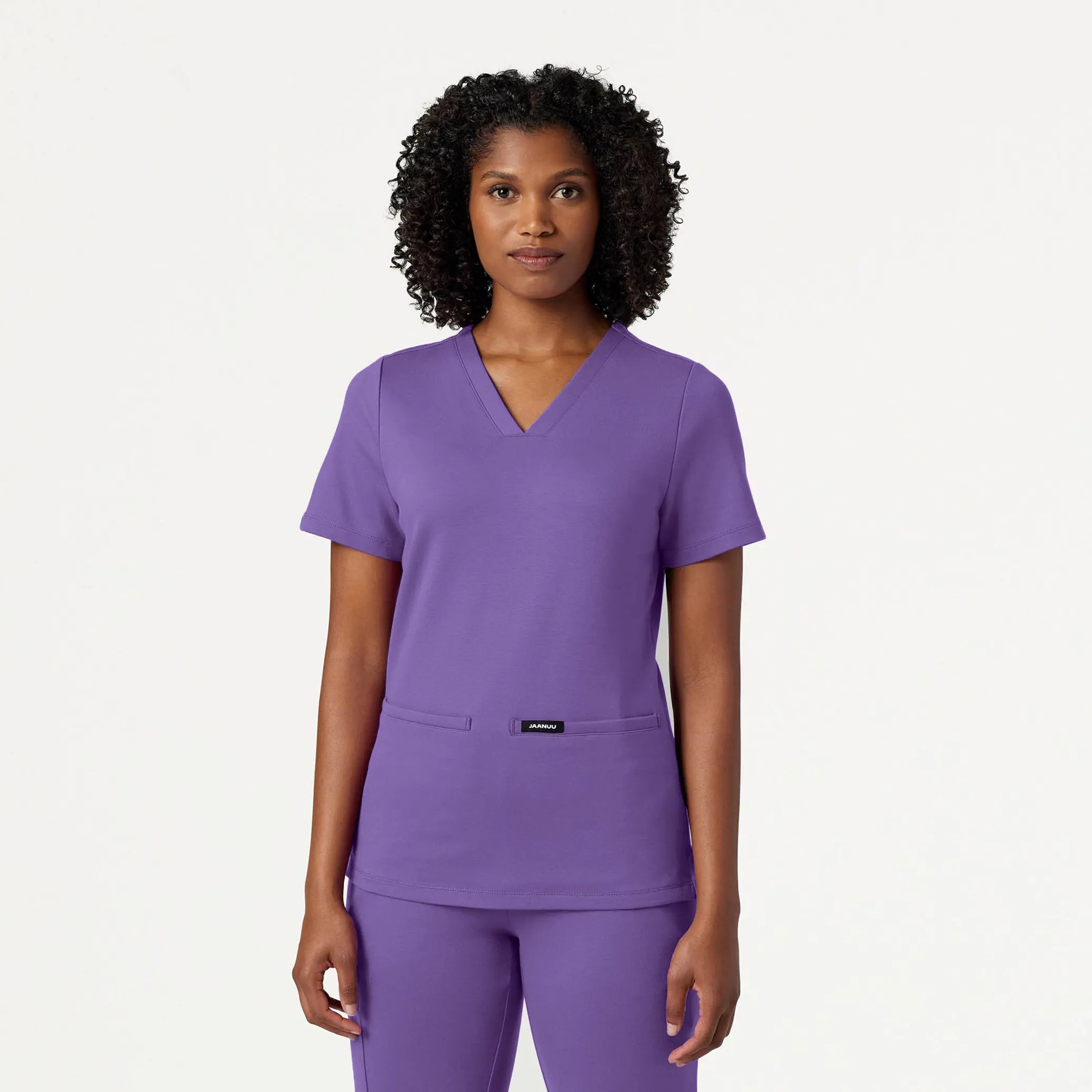 Jaanuu Women's Cesi Slim ULTRAsoft Scrub Top - Violet