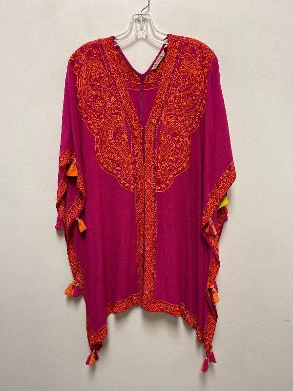 Kimono By Soft Surroundings In Orange & Pink, Size: L