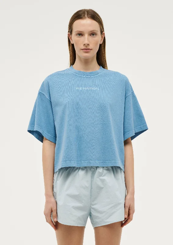 Mega Deal NOMAD BOXY TEE IN WASHED BRIGHT BLUE