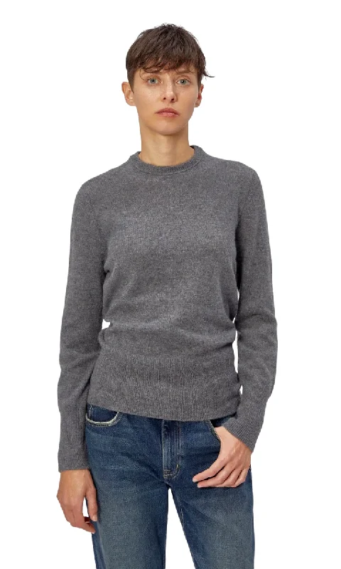 Sanni Cashmere Crew Sweater - Heather Grey