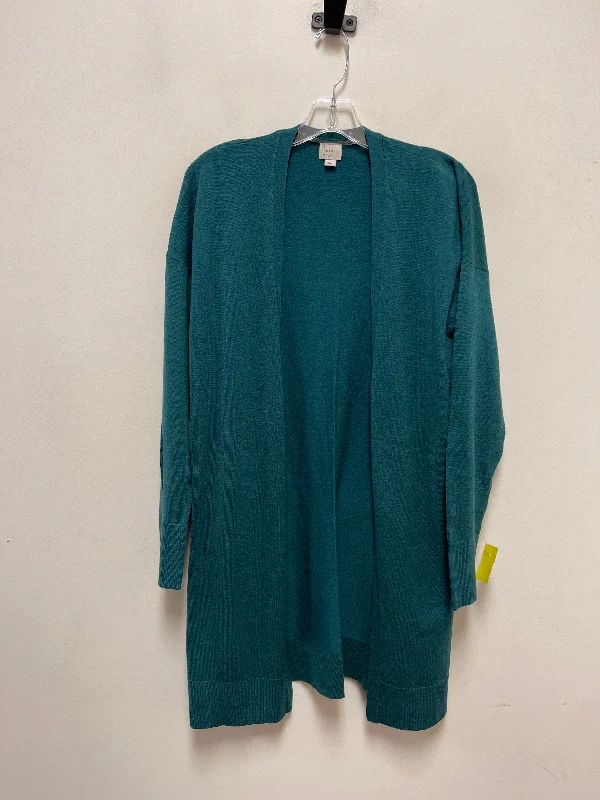 Sweater Cardigan By A New Day In Teal, Size: L