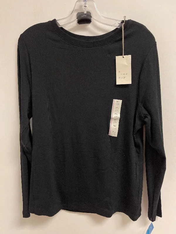 Top Long Sleeve By A New Day In Black, Size: 2x