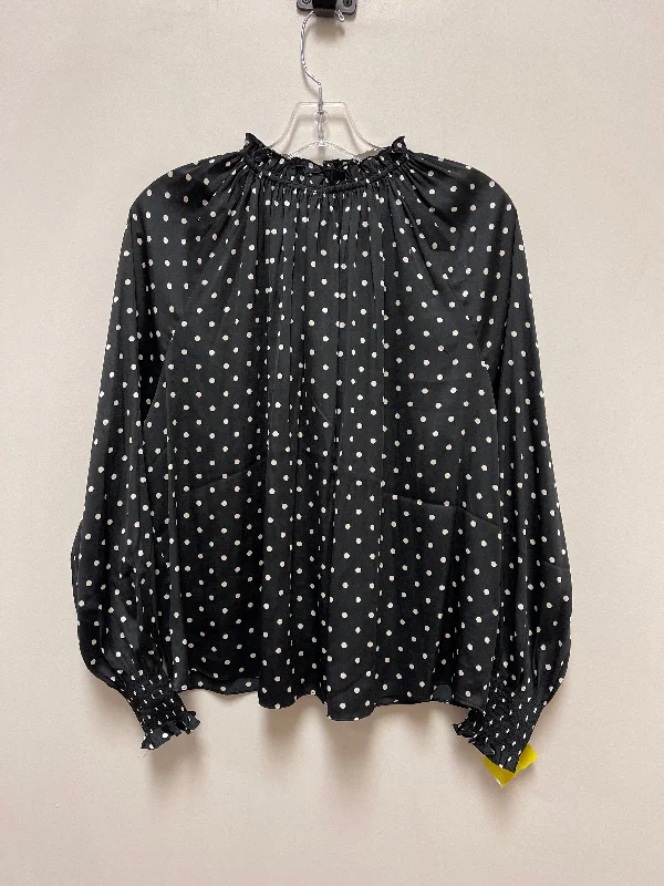 Special Savings Top Long Sleeve By H&m In Polkadot Pattern, Size: S