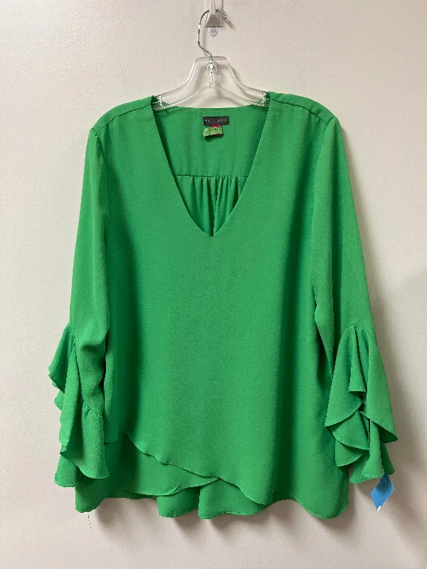 Factory Direct Sale Top Long Sleeve By Vince Camuto In Green, Size: Xl