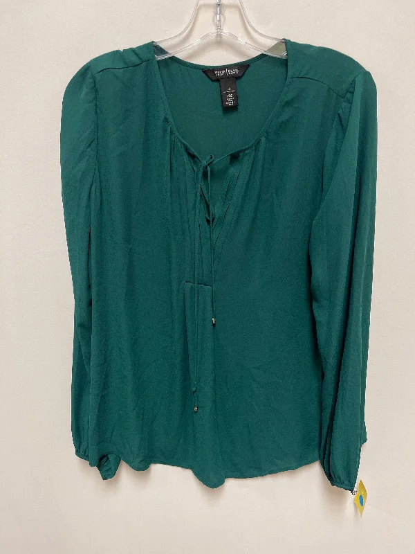 Exclusive Savings Top Long Sleeve By White House Black Market In Green, Size: L