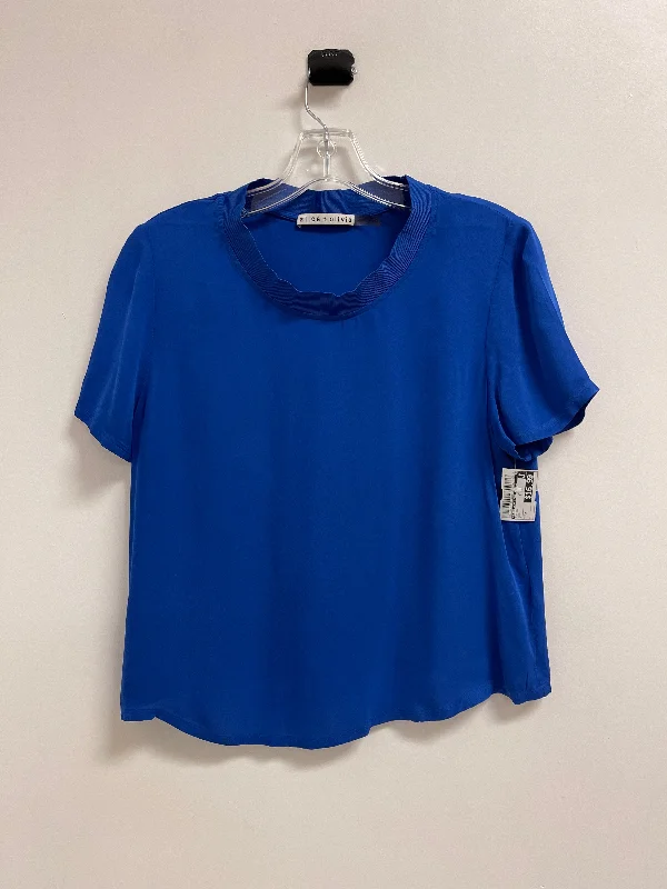 Final Markdown Top Short Sleeve By Alice + Olivia In Blue, Size: M