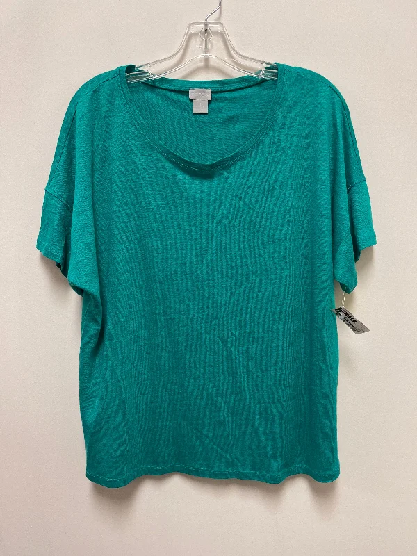 Top Short Sleeve By Chicos In Green, Size: L