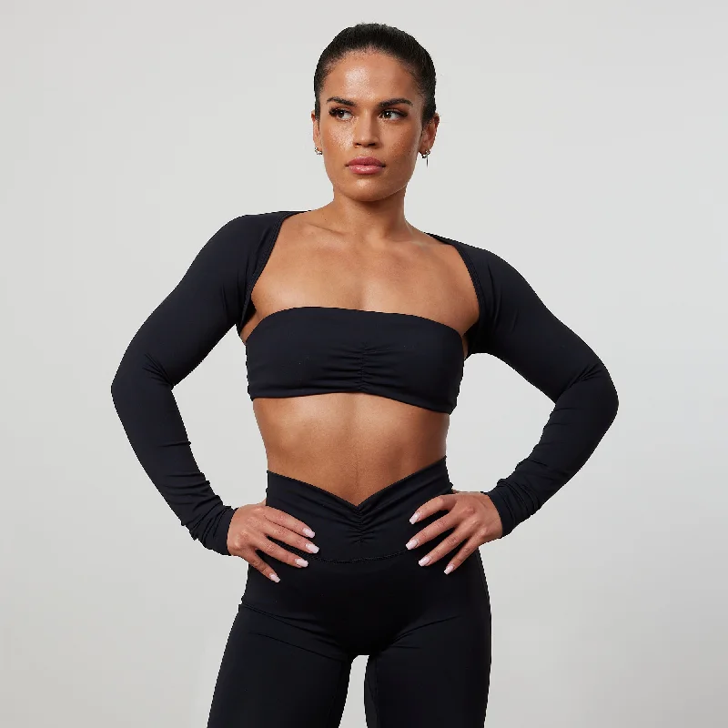 Price Drop Vanquish Enhance Black Long Sleeve Shrug