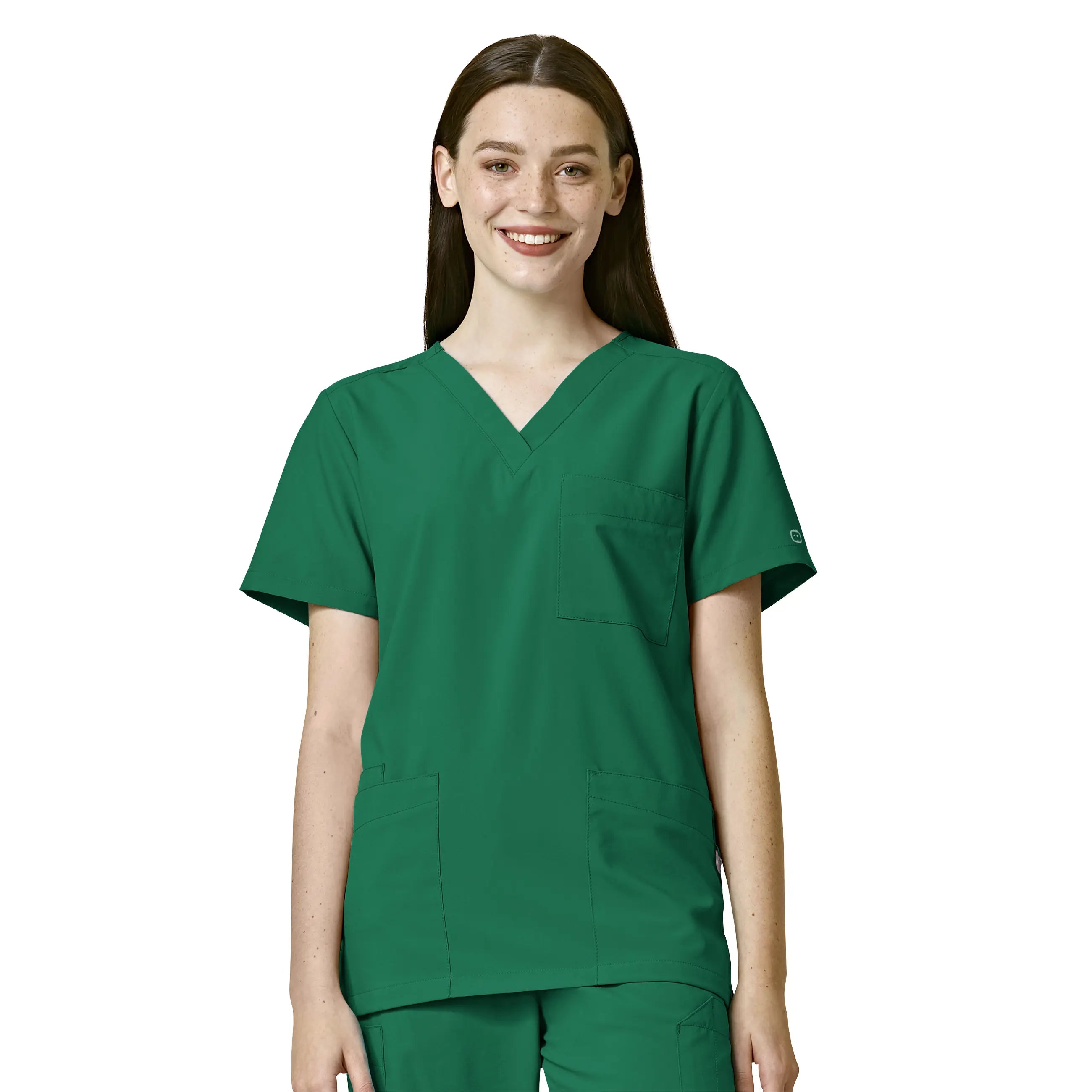 Wink Unisex 4 Pocket Utility Scrub Top - Hunter